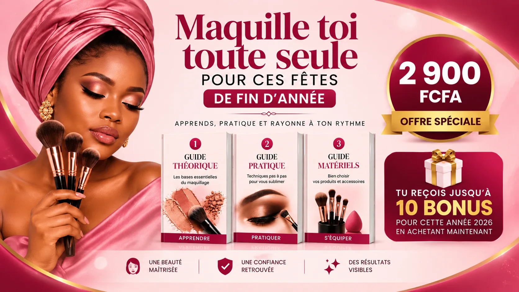 Pack Beauté & Make-up Spécial Q4 — 2900 FCFA, 10 bonus offerts — LYVE EVENTS SERVICES